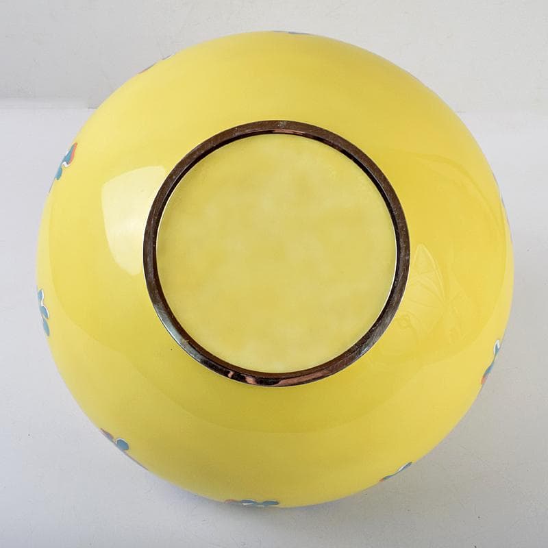 七宝焼　黄釉　花瓶　M　R9074B