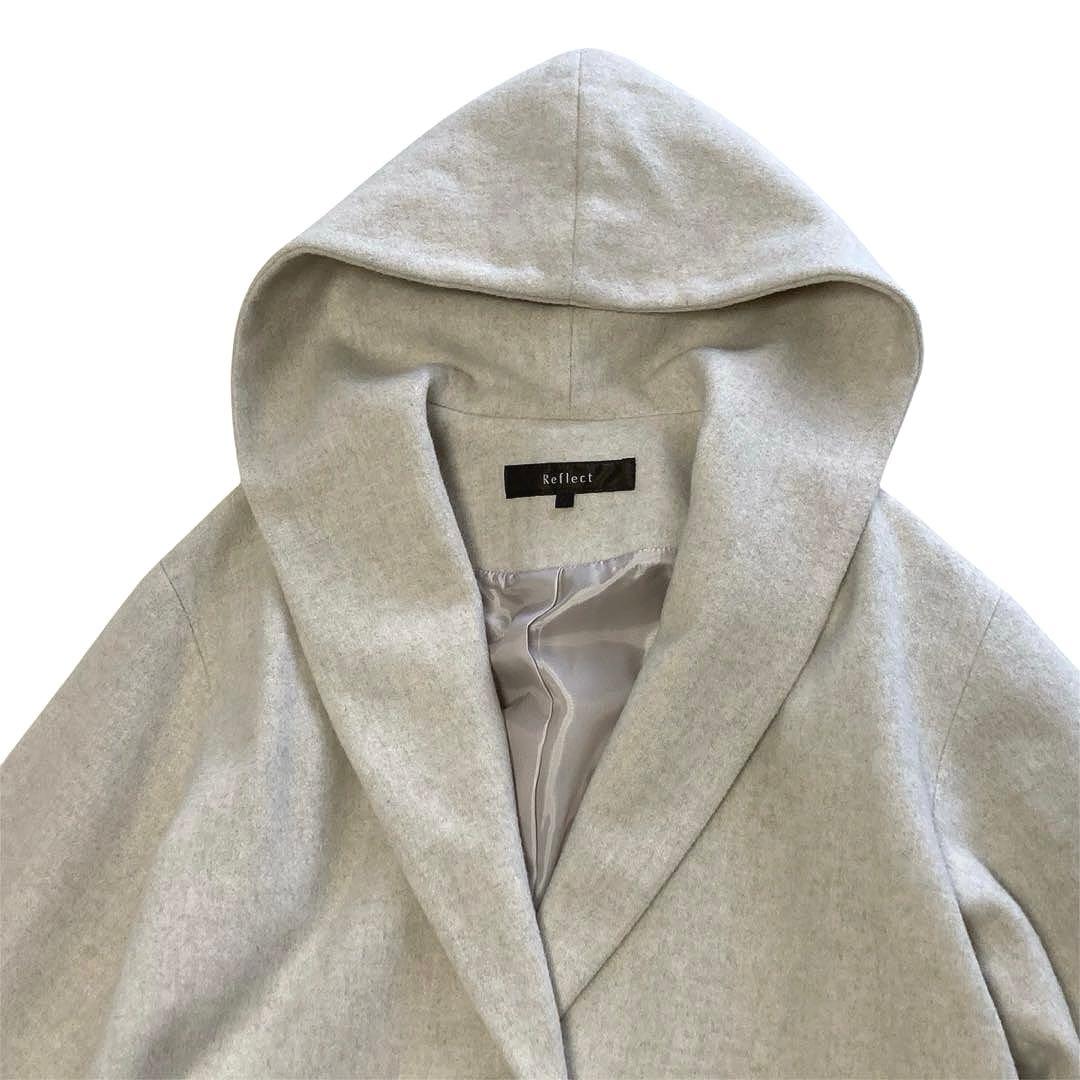 リフレクト reflect フーディコート ウール100% サイズM /9