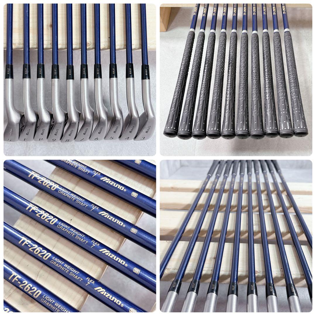 T106 ミズノ ゴルフクラブ メンズ フルセット ゼファー フレックスR 黒