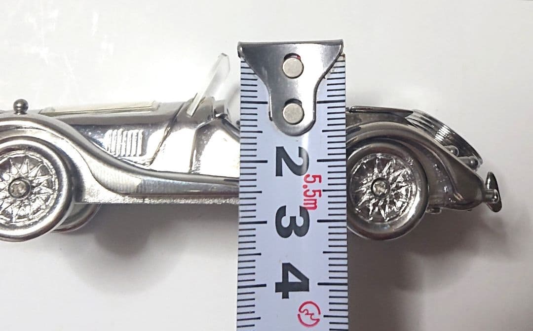 金属製クラシックカー置き時計 1/43スケールミニカー 当時物 貴重