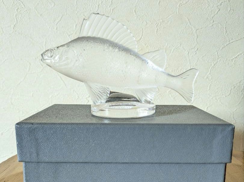 【美品】LALIQUE クリスタル 魚の彫刻