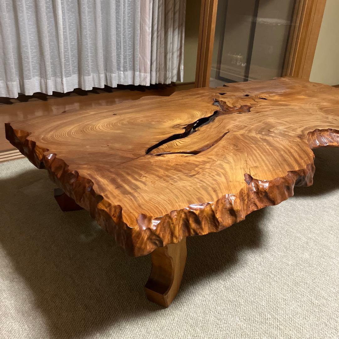 一枚板 天然木 ローテーブル 155cm幅