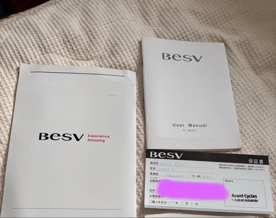 電動自転車 BESV PSF1 バッテリーと充電コードのみ