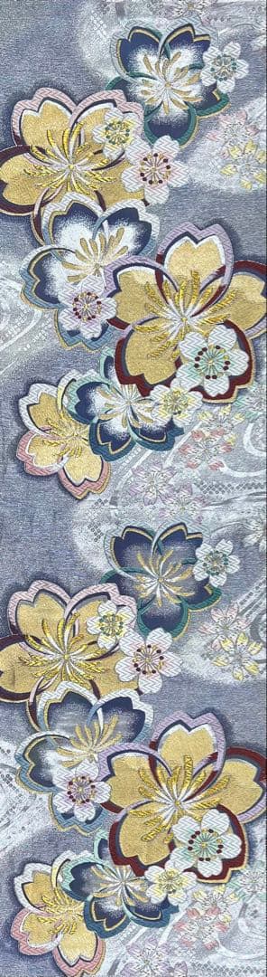 振り袖　フルセット　ブルー　別誂長襦袢　成人式　朧　銀通し　708