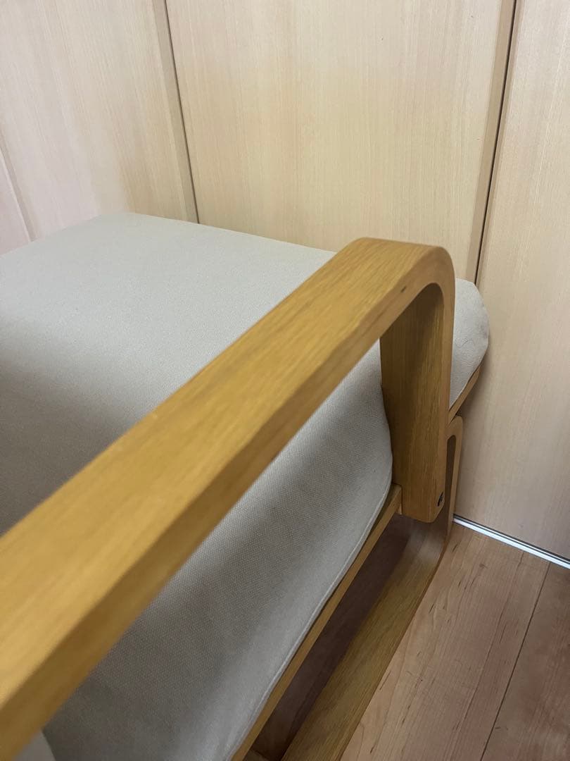 ※〜7日週末限定【超美品】無印オーク材 ソファチェア