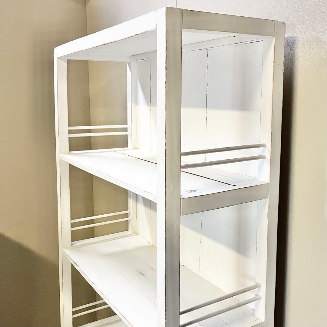 リサイクル ウッド キャビネット　アンティークホワイト