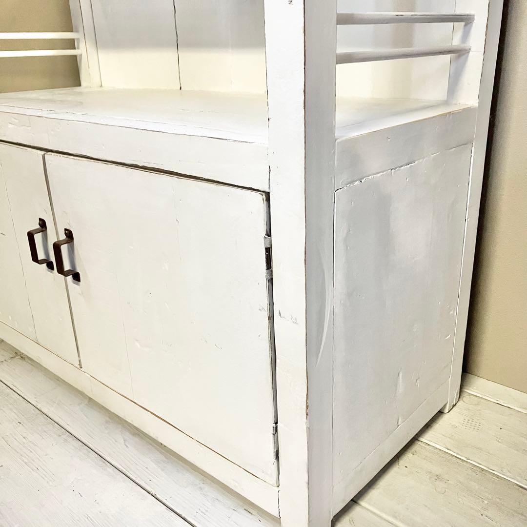 リサイクル ウッド キャビネット　アンティークホワイト