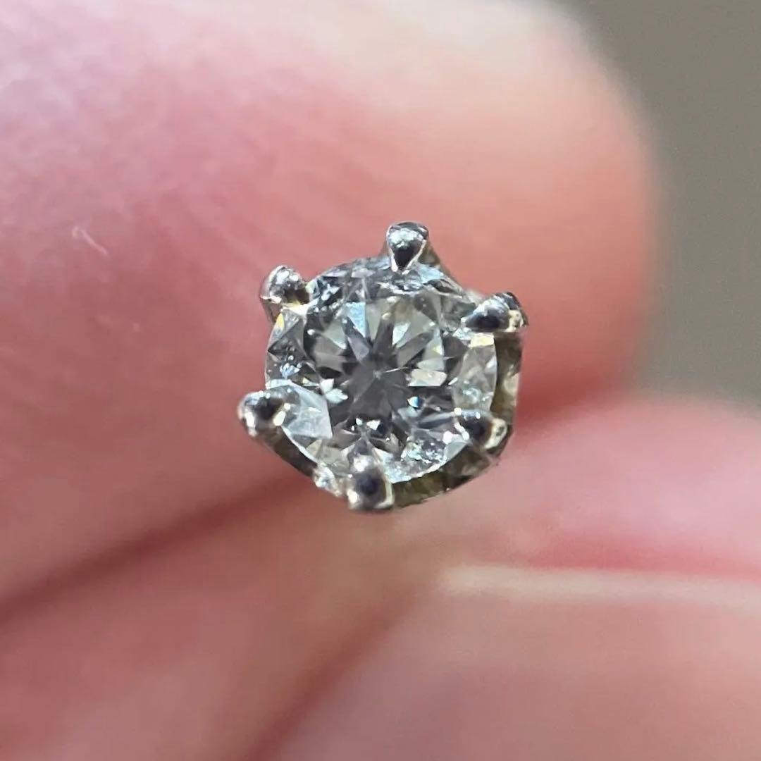 プラチナ900 天然ダイヤモンド 0, 10ct 　ピアス