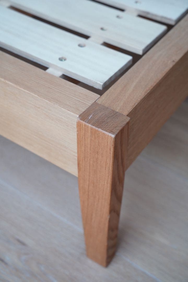 無印良品　タモ材・ダブルベッドフレーム