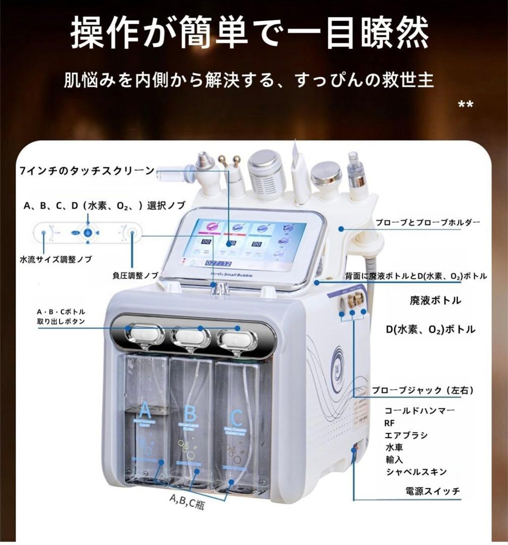 【7in1】業務用新品ハイドラフェイシャル/毛穴洗浄/スキンケア/ラジオ派