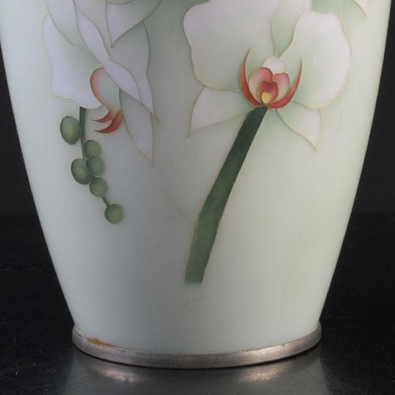 七宝焼　花文　花瓶　M　9797A