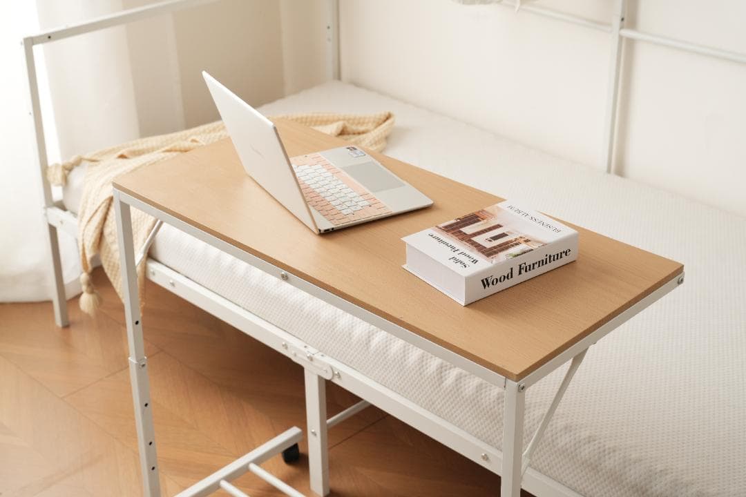 【ホワイト】 システムベット ロフトベッド シングル スチールネット付き