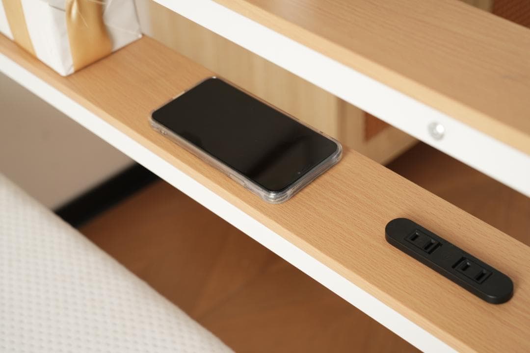 【ホワイト】 システムベット ロフトベッド シングル スチールネット付き