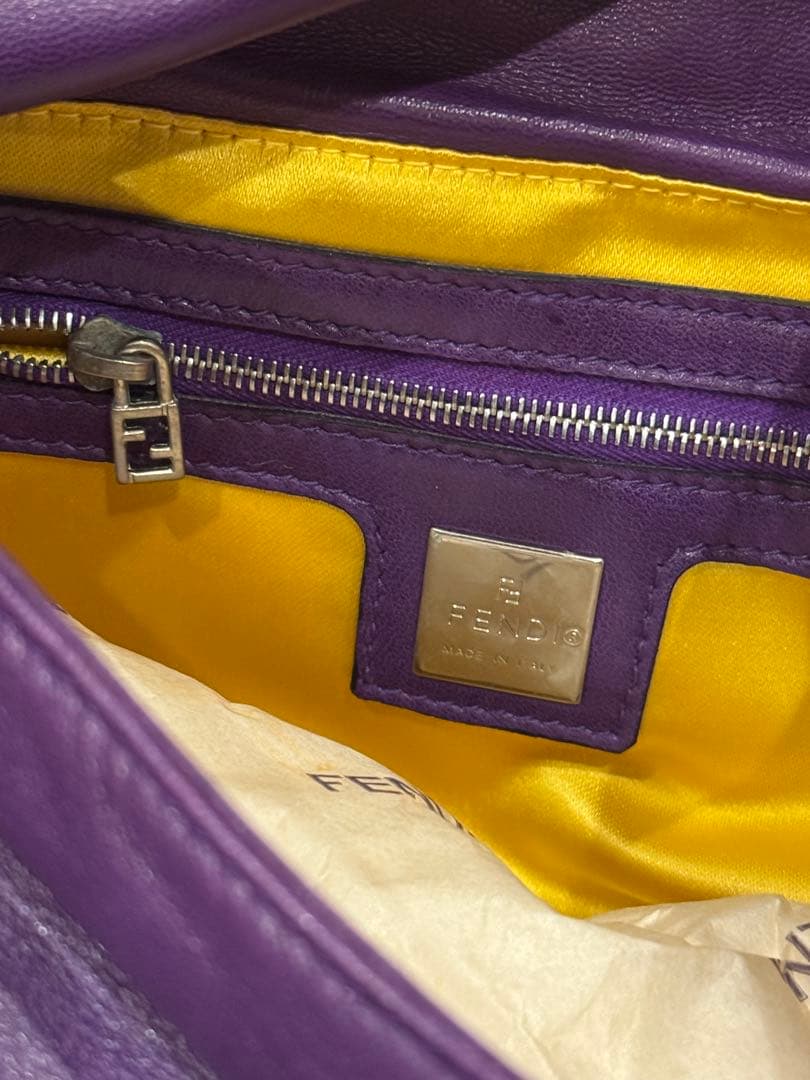 Fendi 紫色 ハンドバッグ 保存袋付き
