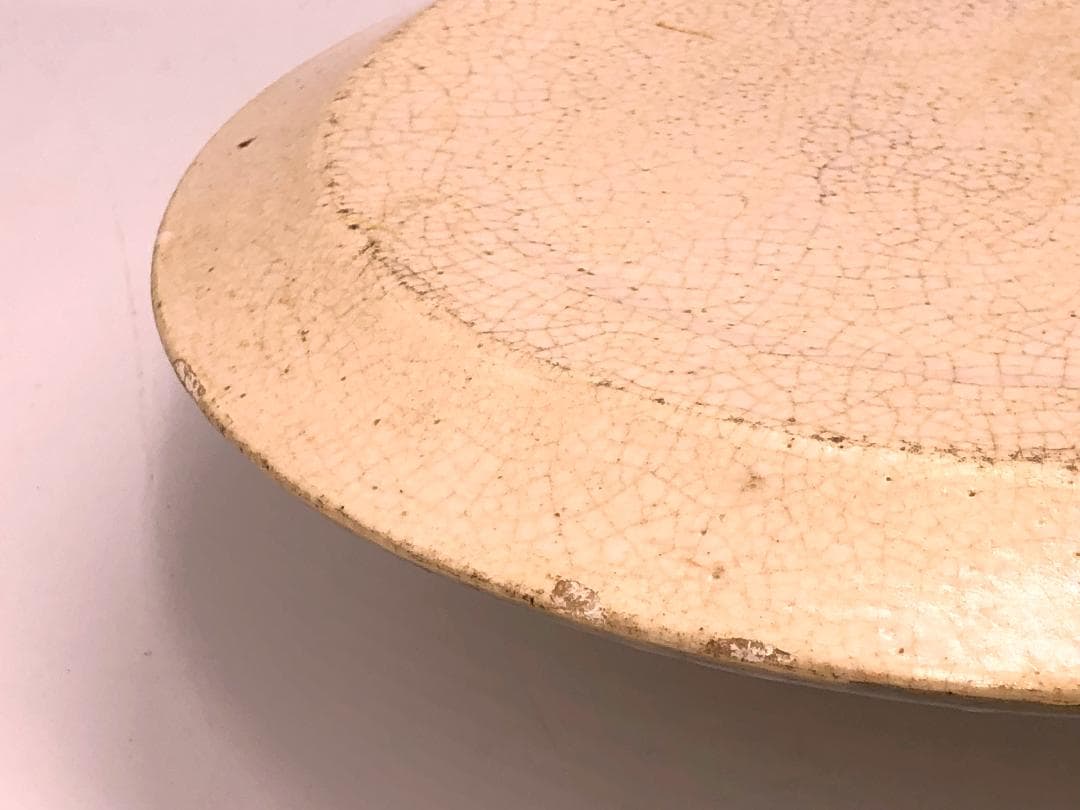 【 19世紀欧州ヴィンテージ絵皿 】『少女』　厚肉32ｃｍ