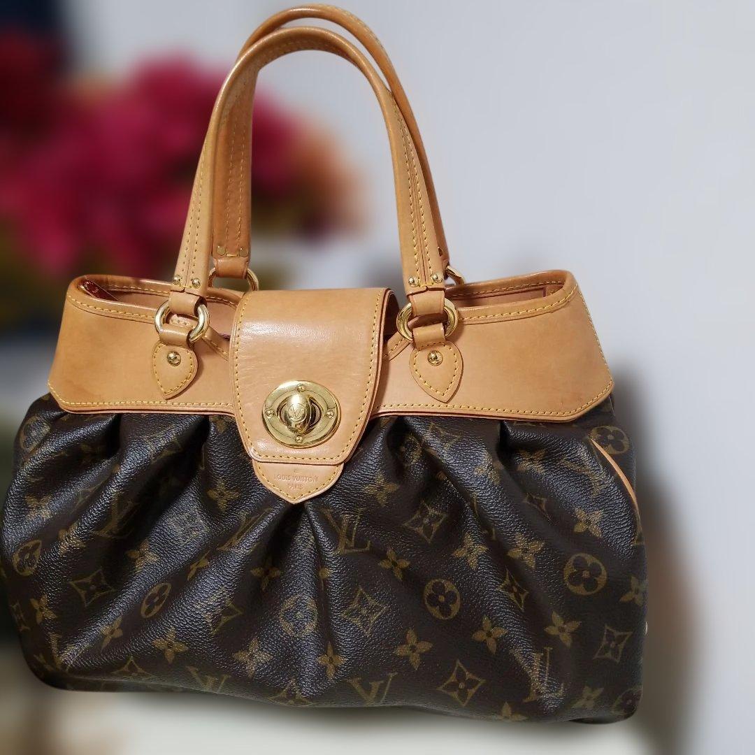 【美品】希少★ルイヴィトン ボエシPM モノグラム ハンドバッグ ブラウン ★