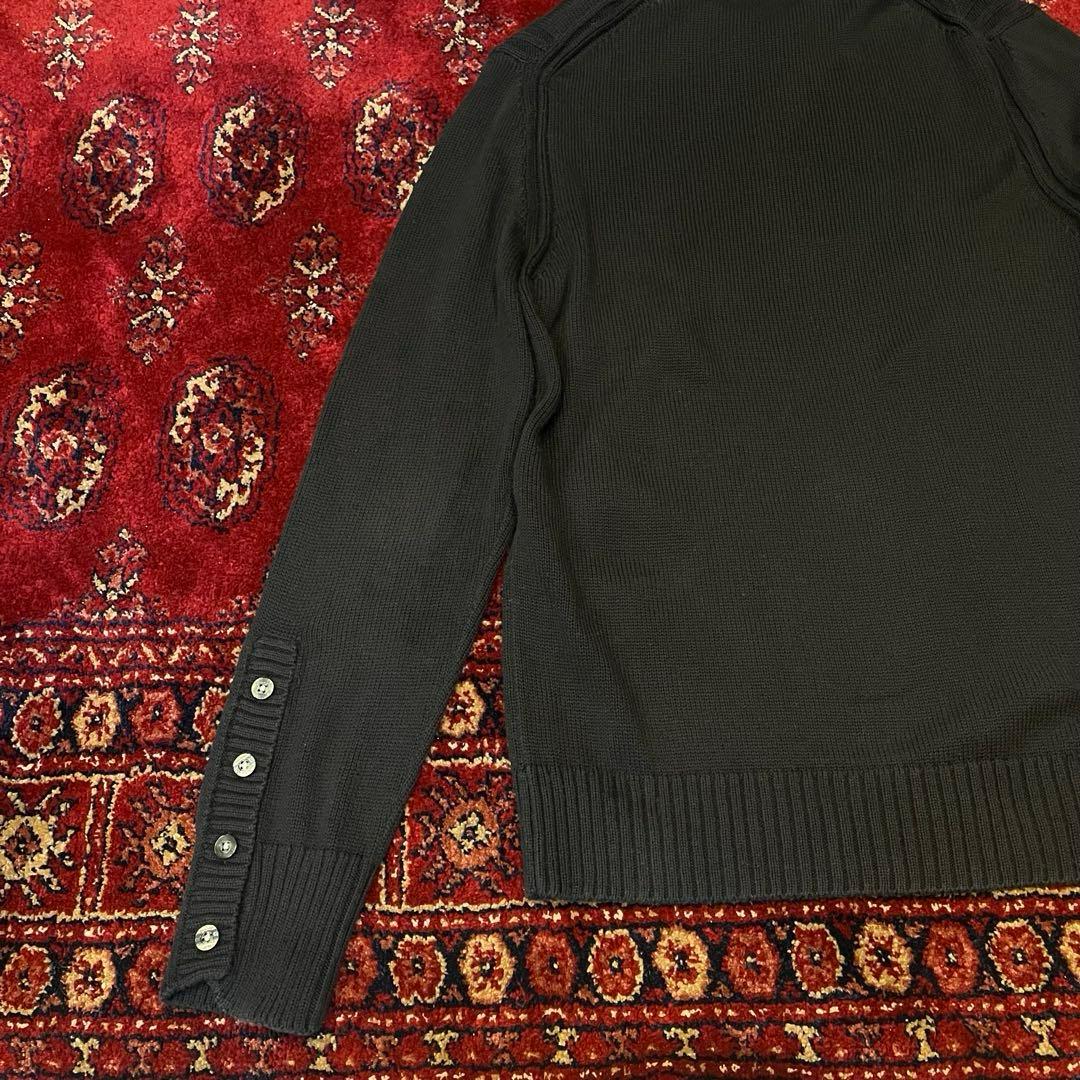 廃盤 バーバリー セーター　ニットM メンズ　長袖　刺繍　黒　BURBERRY