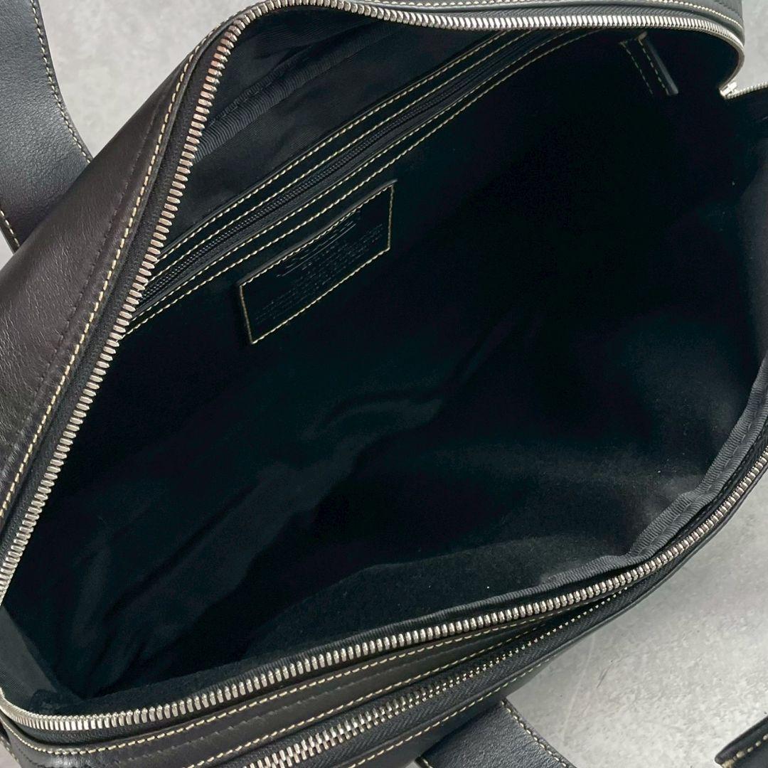 極美品 コーチ レガシー 2way 2室 ビジネスバッグ レザー A4 ブラック