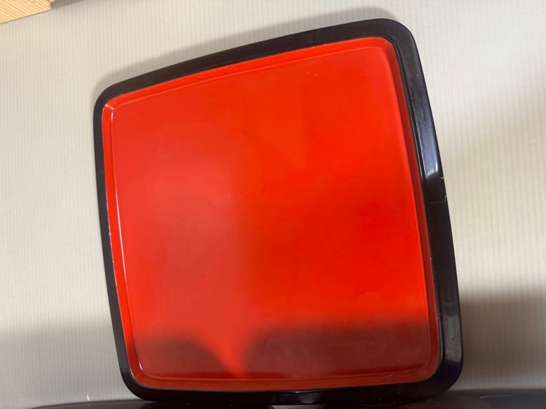 2177  古美術 輪島塗 寿光堂造　沈金蒔絵 二段重 重箱 共箱 時代物