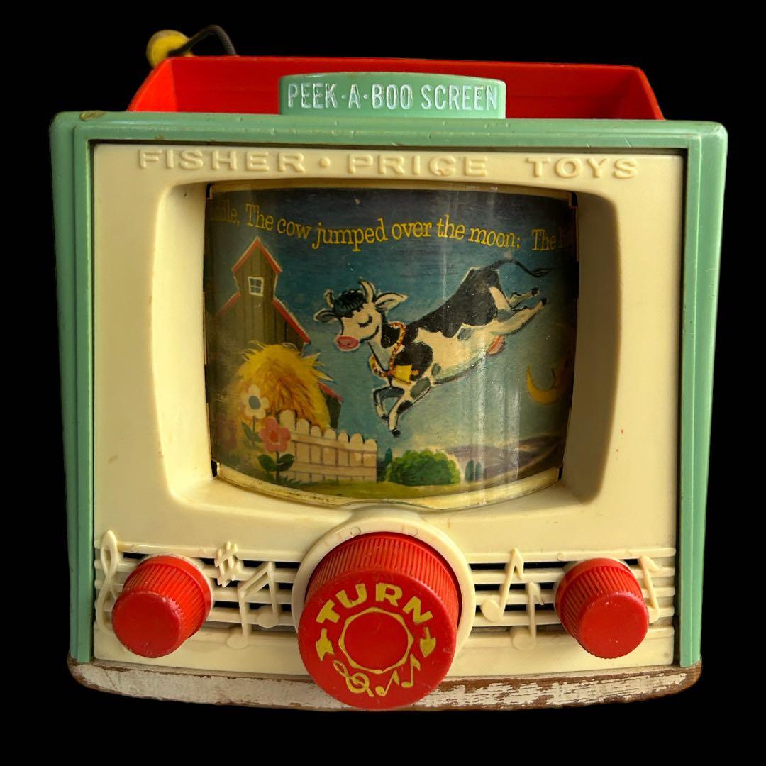60's vintage「FISHER PRICE」ピーカブー　TV オルゴール