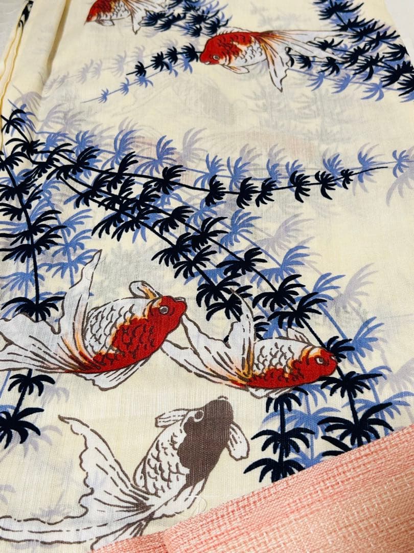 金魚柄 浴衣・帯セット 加花