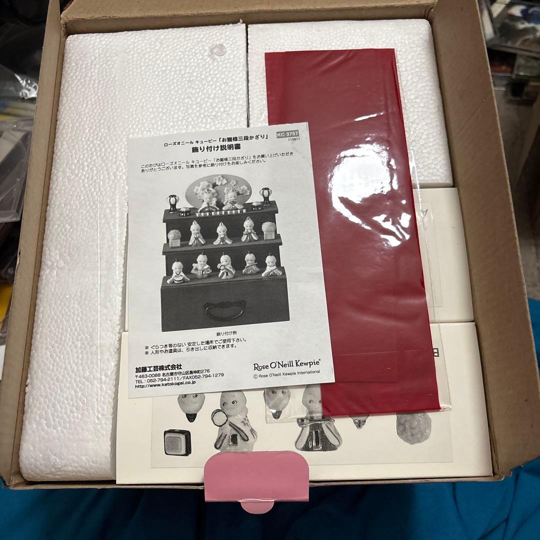 キューピー雛人形　三段飾り　加藤工芸　ローズ・オニール　未使用品