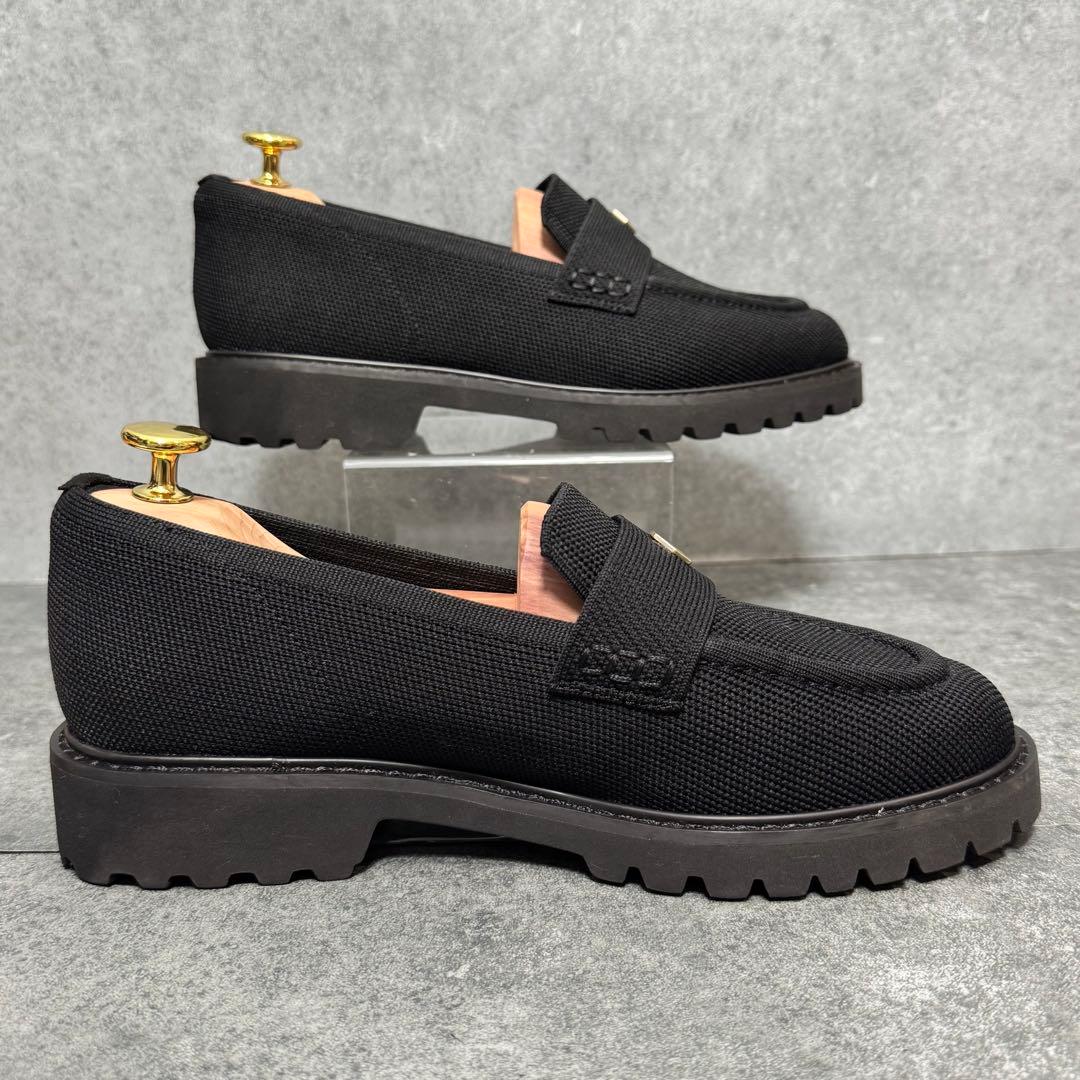 極美品✨VIVAIA アーモンドトゥ ペニー ブラック ローファー 24.5cm