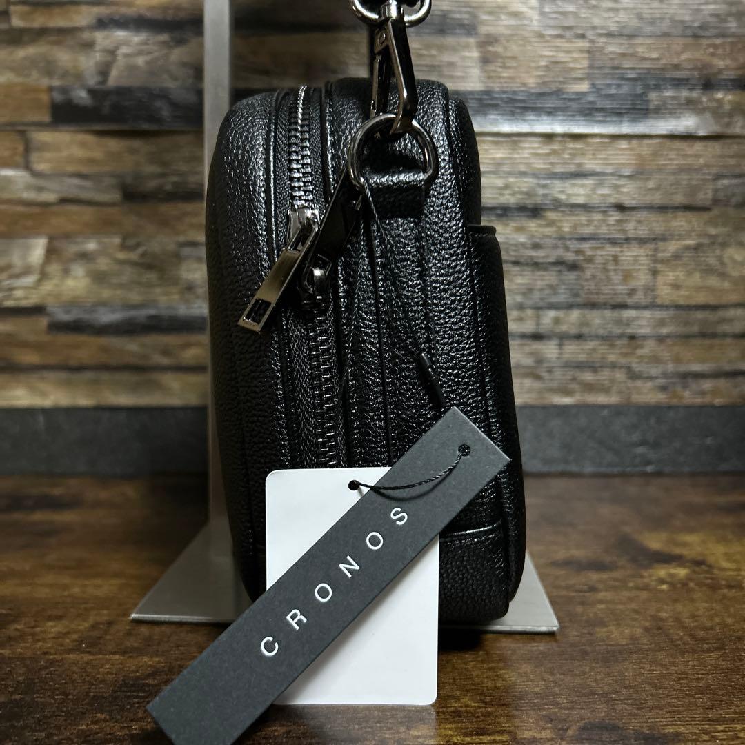 CRONOS クロノスショルダーバッグ ブラック 未使用　タグ付