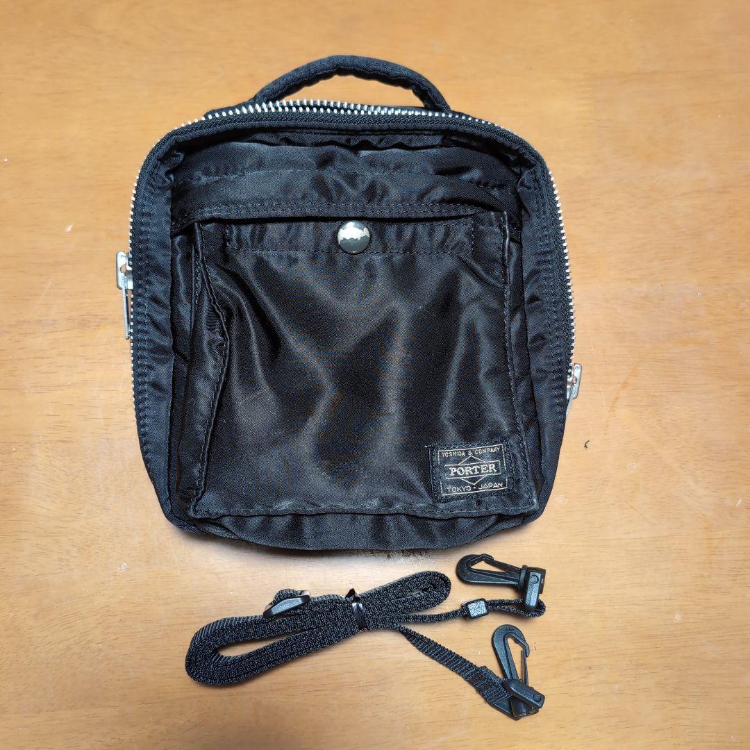 PORTER タンカー ブラック ナイロン ショルダーバッグ