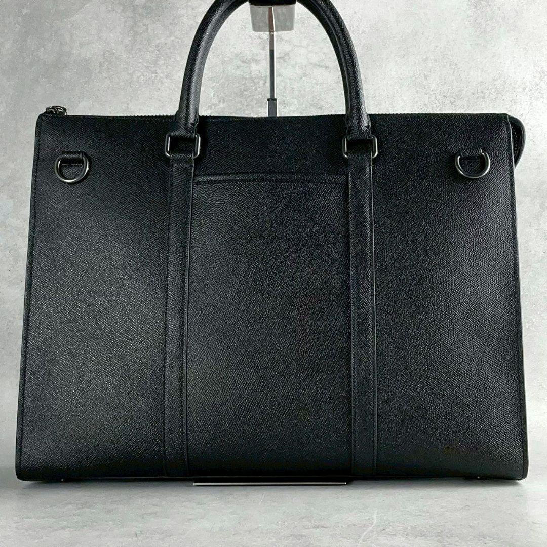 極美品 コーチ グラハム 2way ジップブリーフ ビジネス レザー A4可 黒