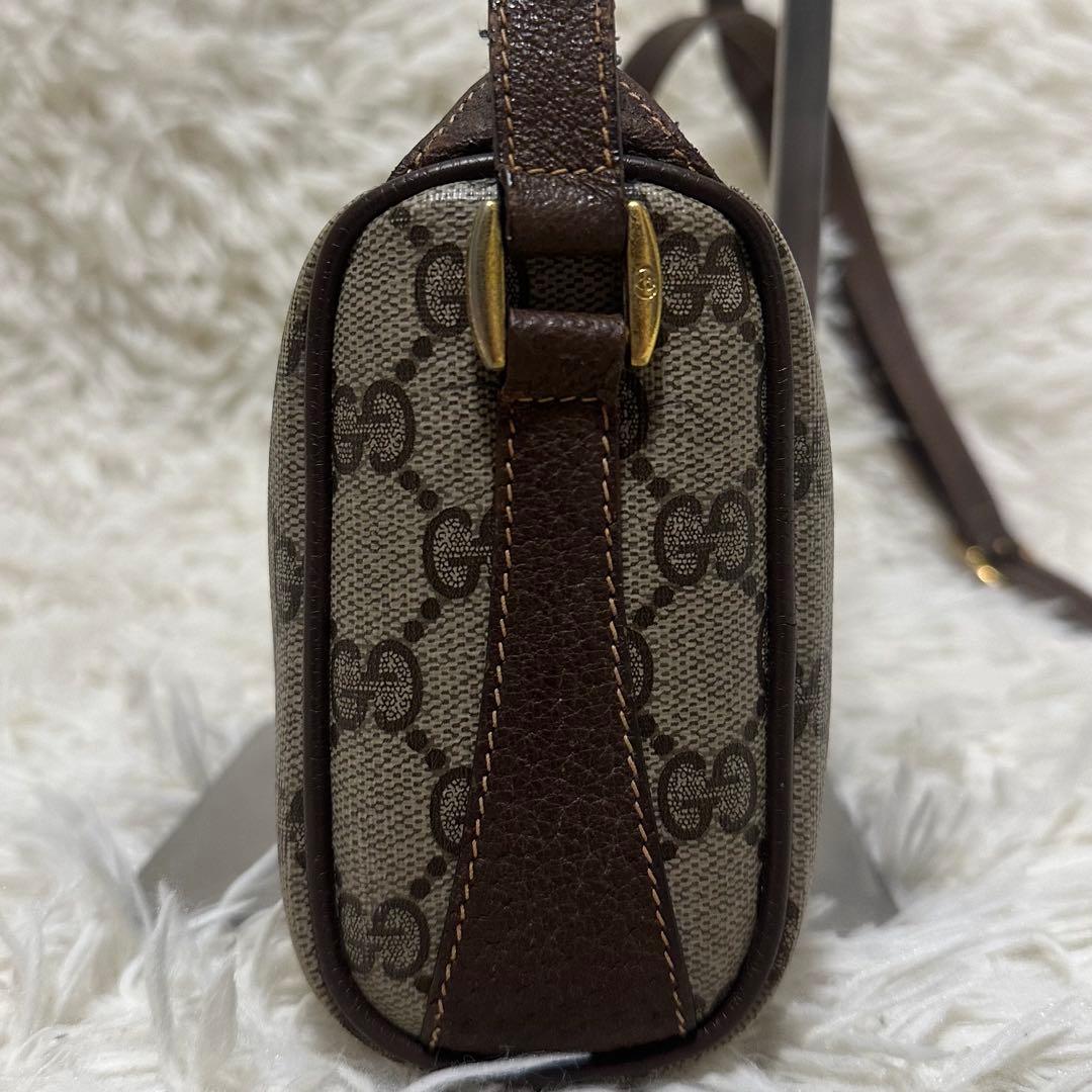 値下げ グッチ シェリーライン GG キャンバス レザー ショルダーバッグ