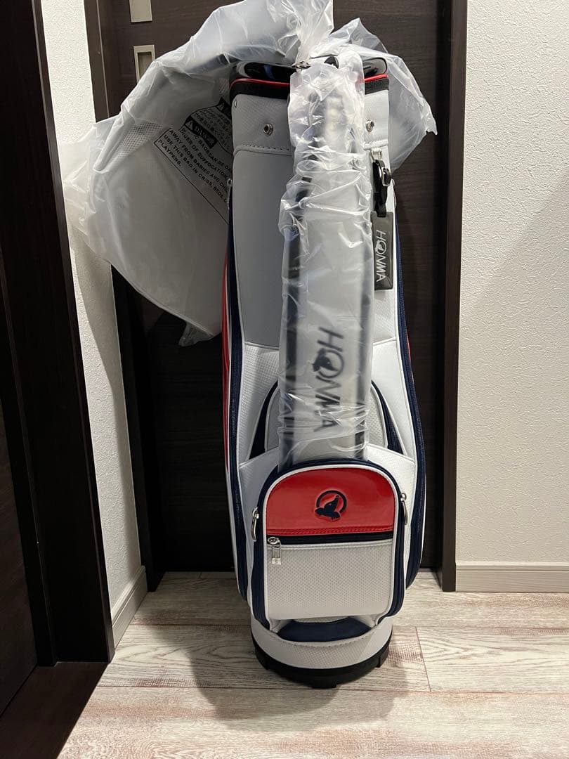 HONMA ゴルフキャディバッグ 新品・未使用 ホワイト ネイビー レッド