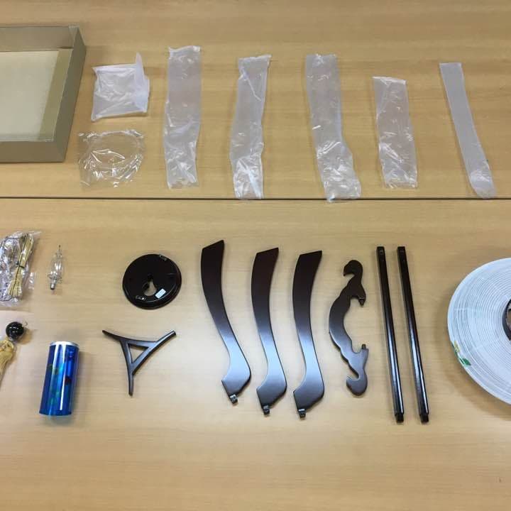 本場岐阜大内行灯（天然木、絹張）