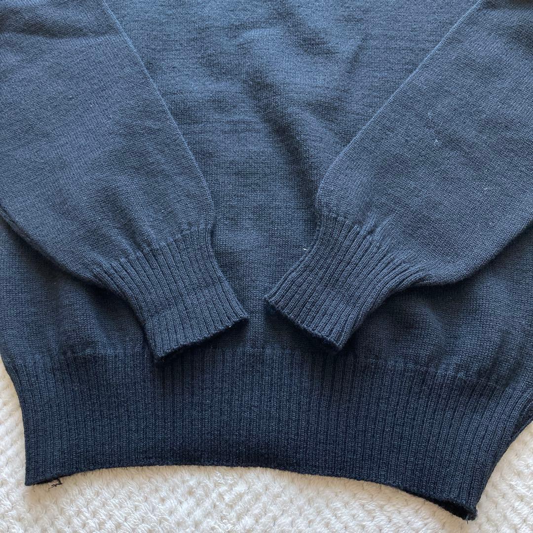 希少 XL 美品 70s USN ゴブセーター ニット 実物 海軍 モックネック