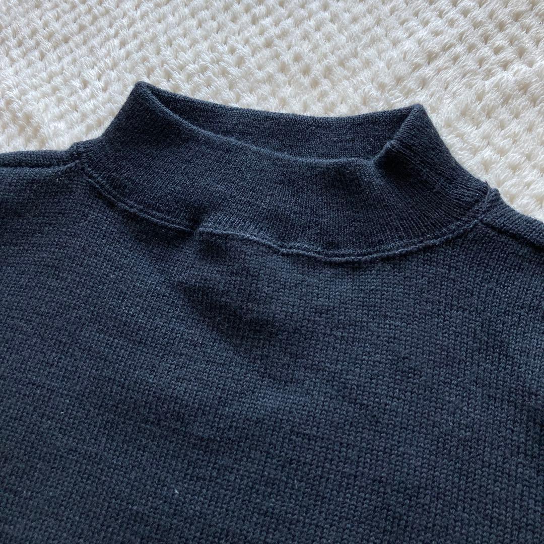 希少 XL 美品 70s USN ゴブセーター ニット 実物 海軍 モックネック