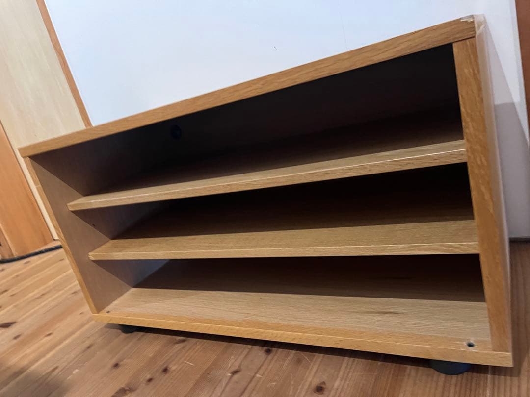 無印良品　廃盤　スタッキングキャビネット・幅82.5cm・オーク材　棚追加