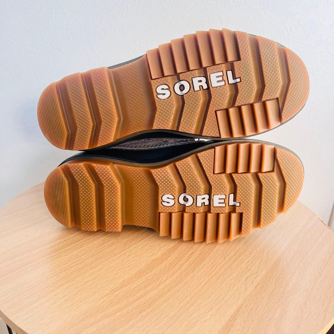 【美品】SOREL ソレル スノーブーツ グレー 防水 防寒 24㎝