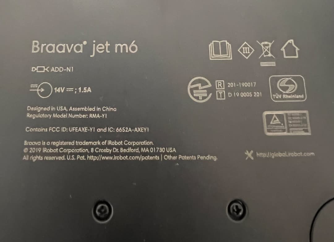 未使用近い iRobot ブラーバ ジェット m6　 床拭きロボット掃除機
