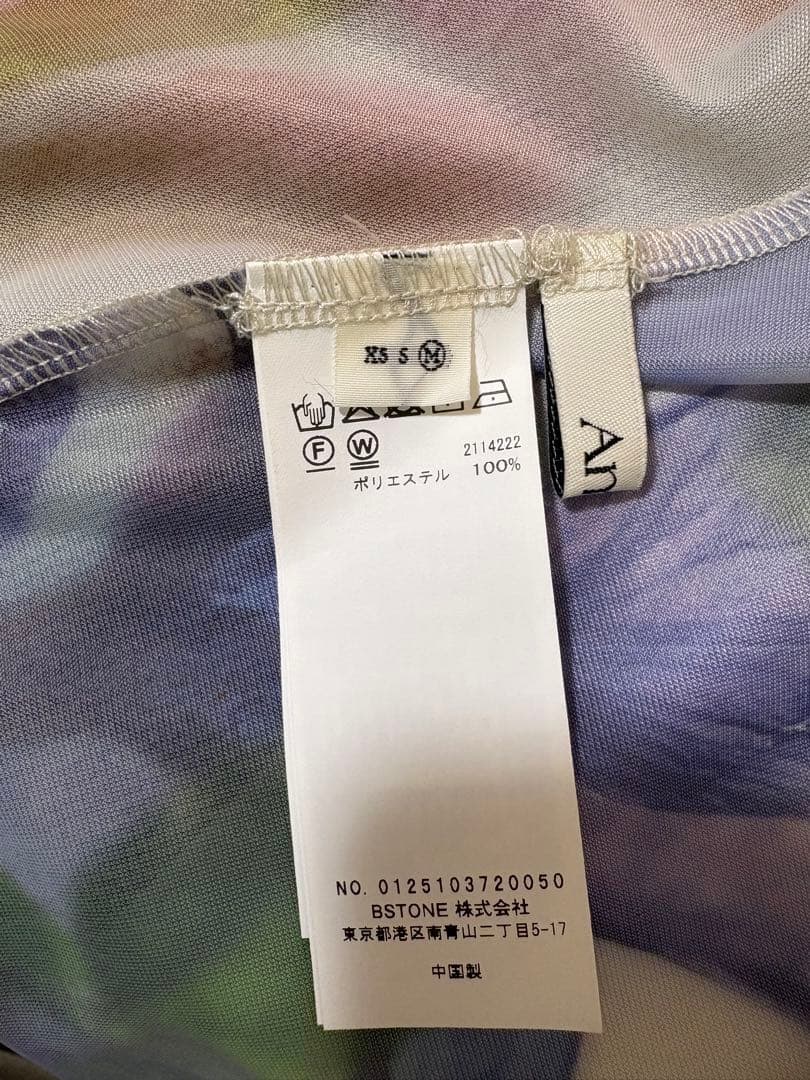 トップス AmeriVINTAGE 2WAY SMOKE FLOWER SHEER TOP