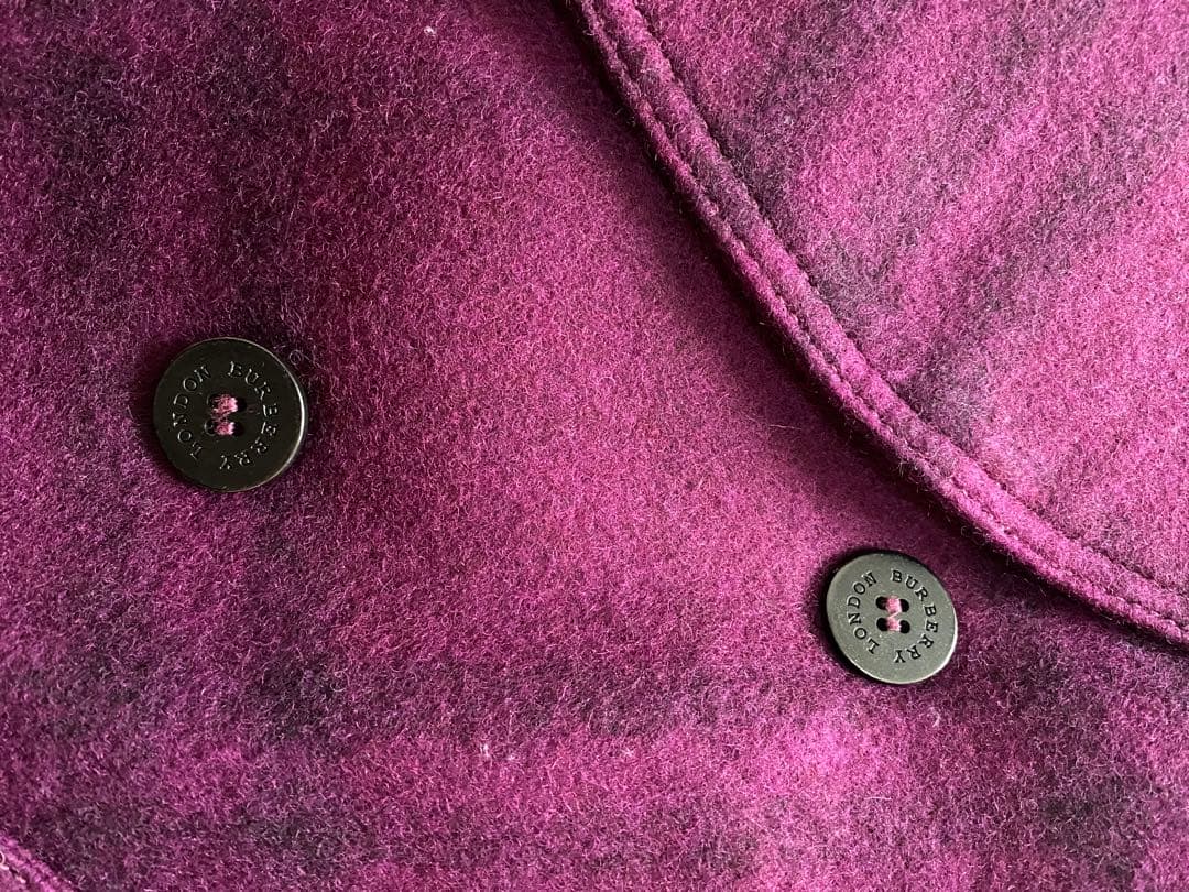 バーバリーロンドン　パープル　ウール　90% コート　紫