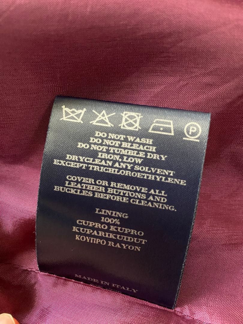 バーバリーロンドン　パープル　ウール　90% コート　紫