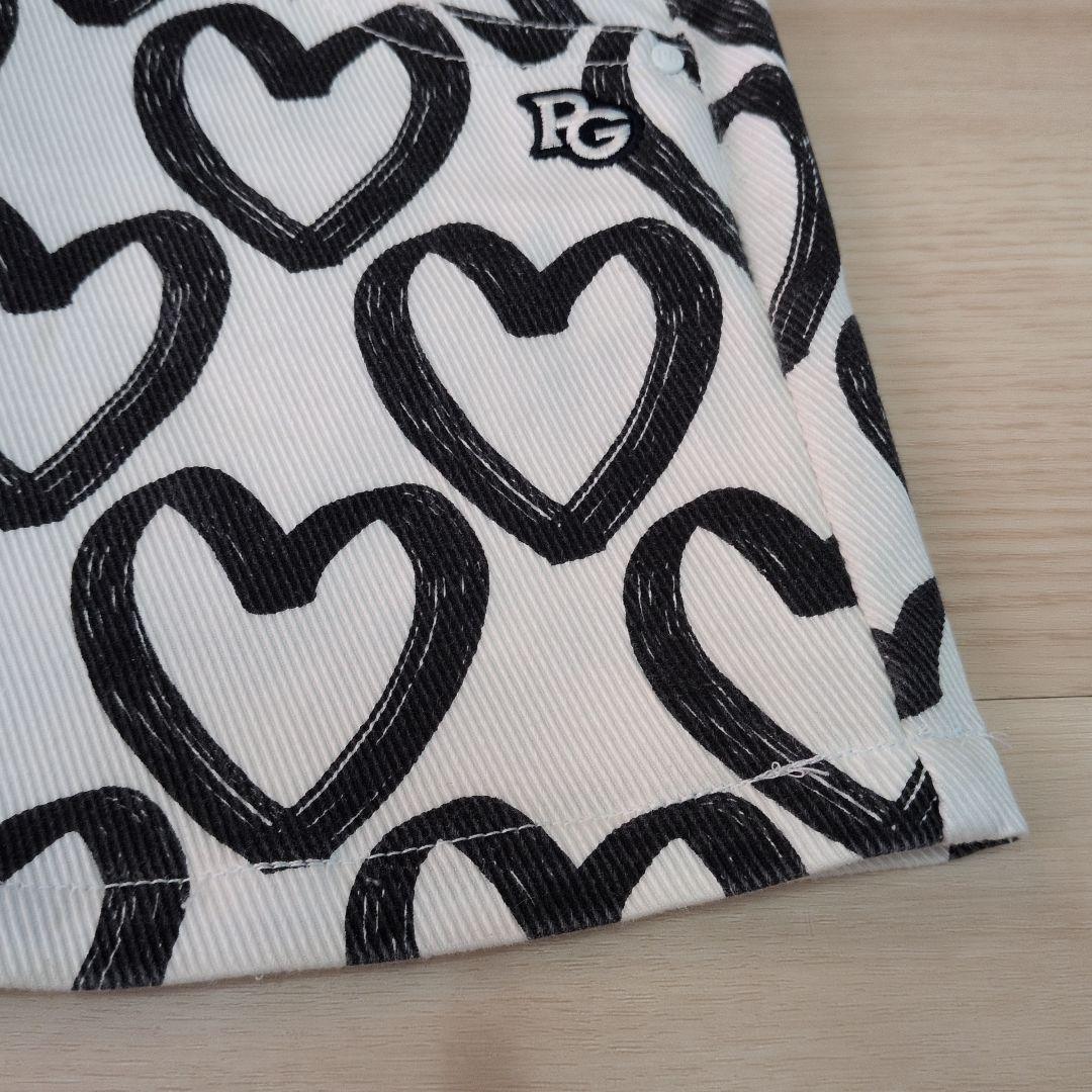 パーリーゲイツ　落書きハート柄スカート　size1