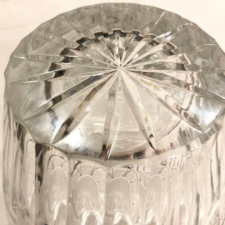 #33 ボヘミア　ガラス　花瓶　Bohemia ハンドカット　クリスタル　ガラス