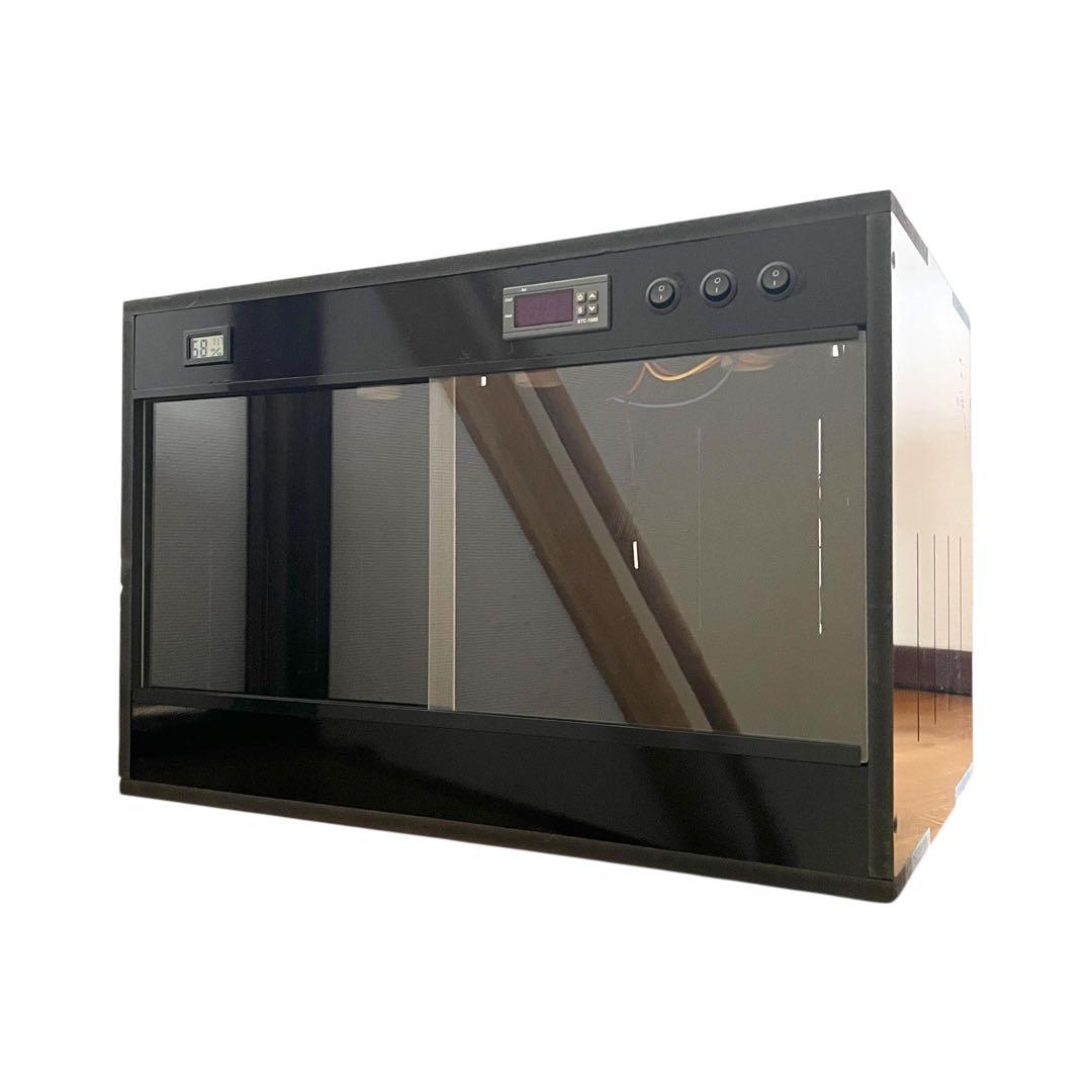 【サーモ内蔵・未使用】爬虫類 ケージ 60×40×40 ブラック