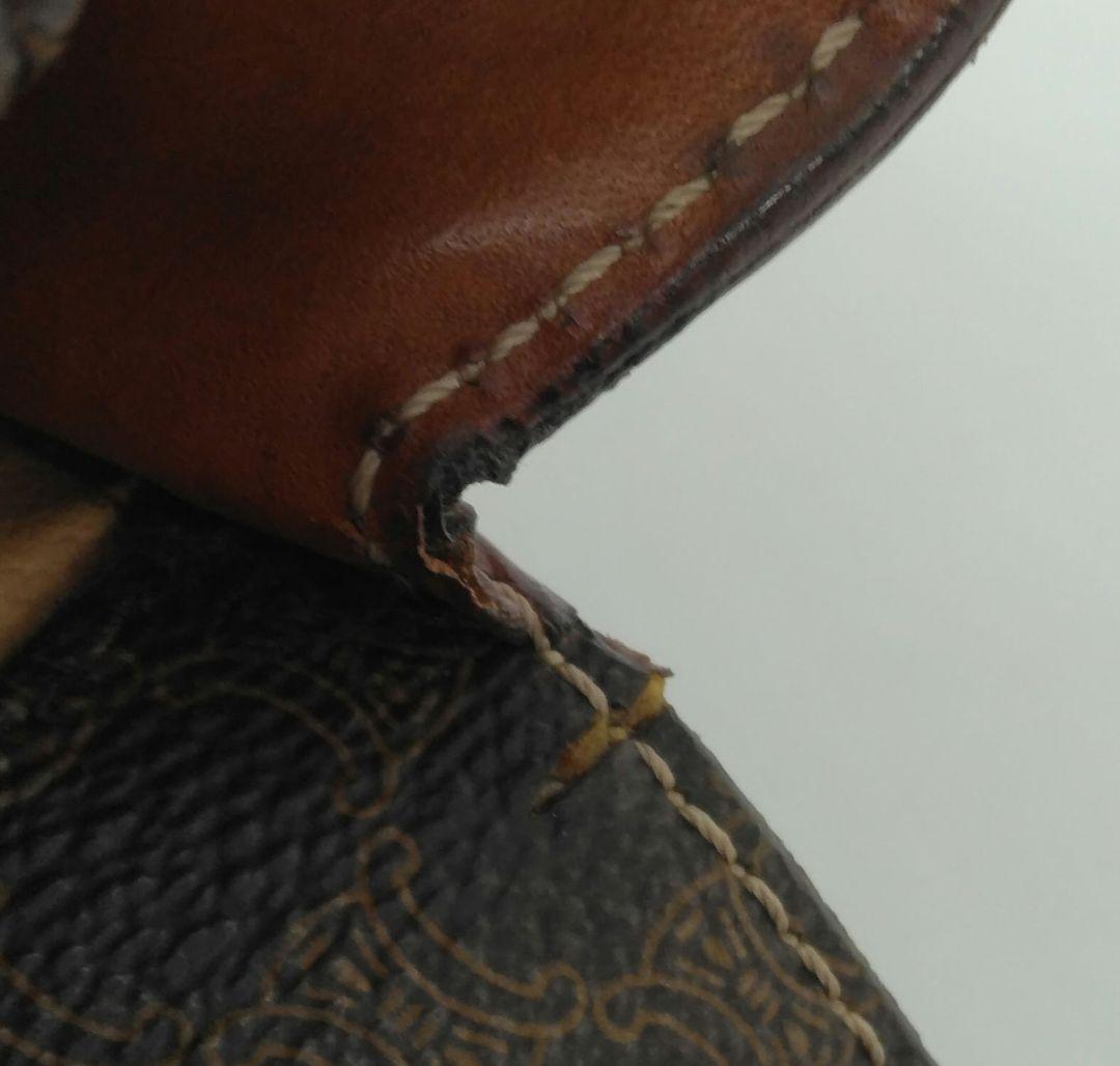 APJ18 セリーヌ マカダム ショルダーバッグ クロスボディ ゴールド金具