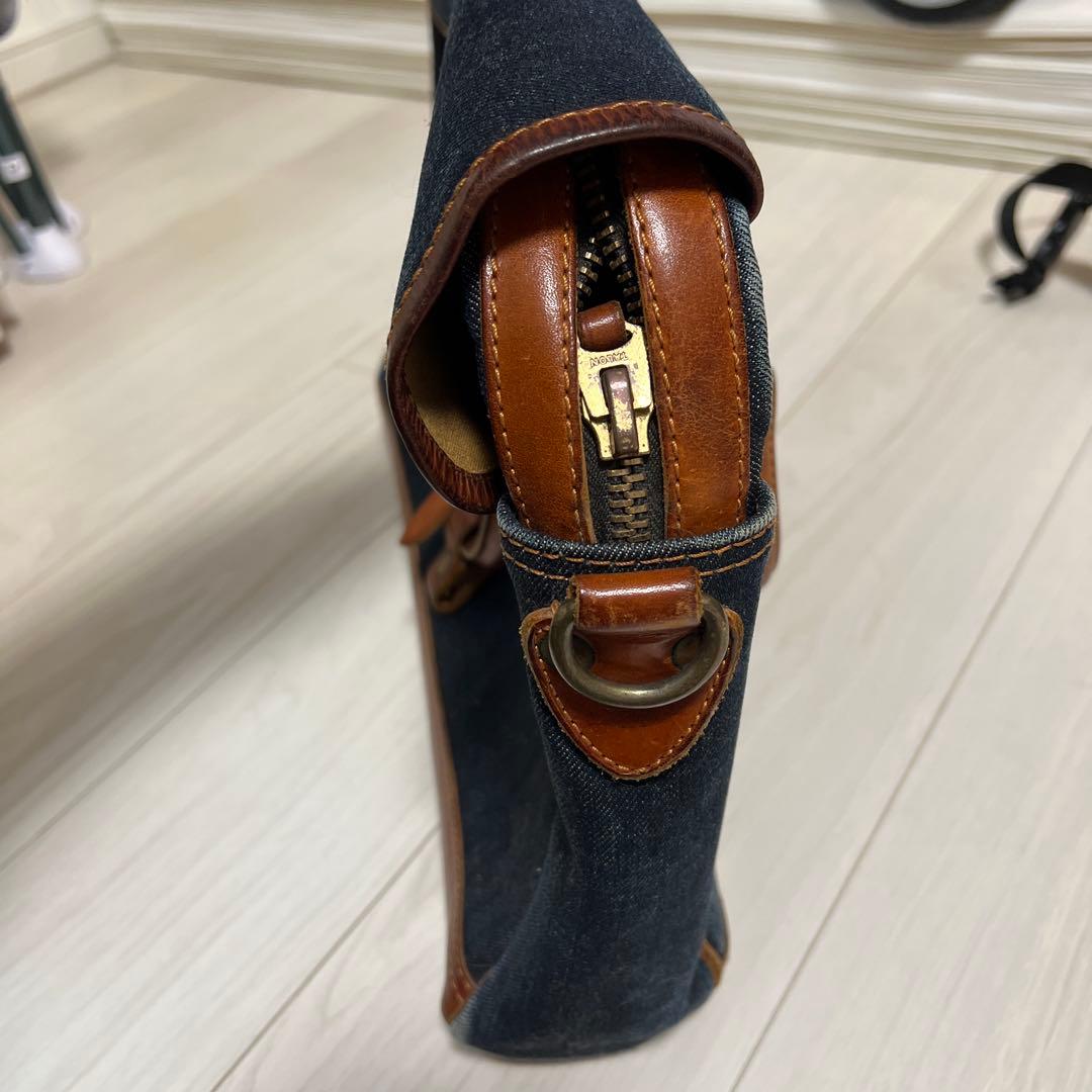 DOUBLE RL RRLデニムレザー ビジネスバッグ ビンテージ