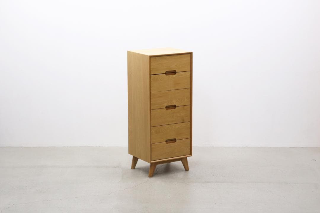 オーク材 ナチュラル モダン チェスト 引き出し キャビネット 収納 リビング