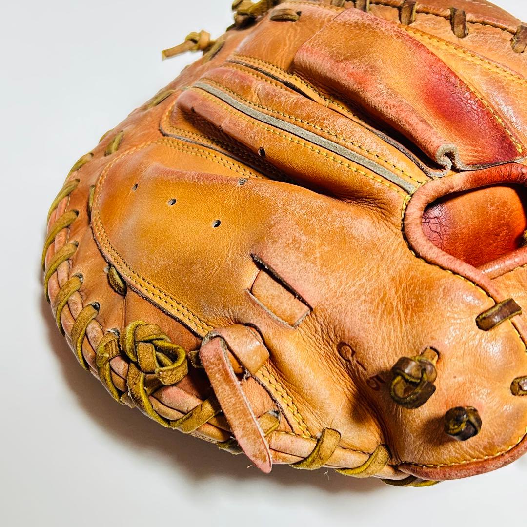 【型超良好】MizunoPro 硬式用 キャッチャーミット オレンジ