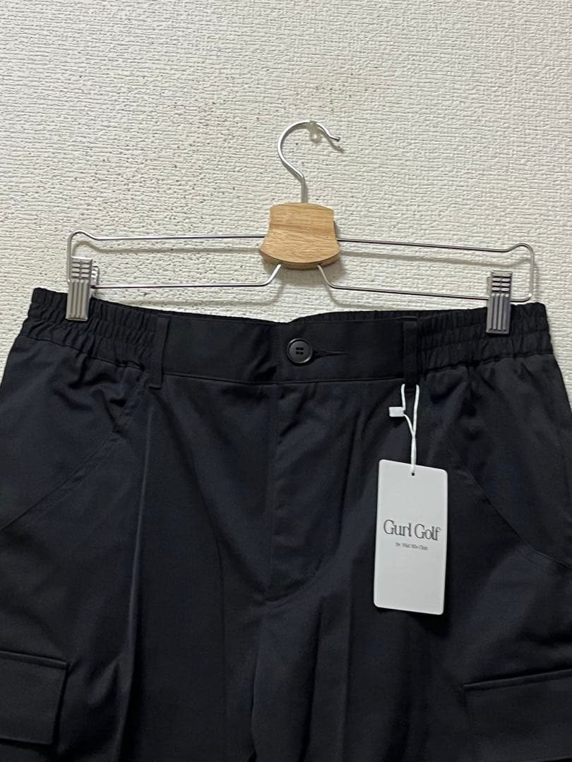 mid 90s club　カーゴジョガーパンツ　/XL　ブラック　ストレッチ　黒