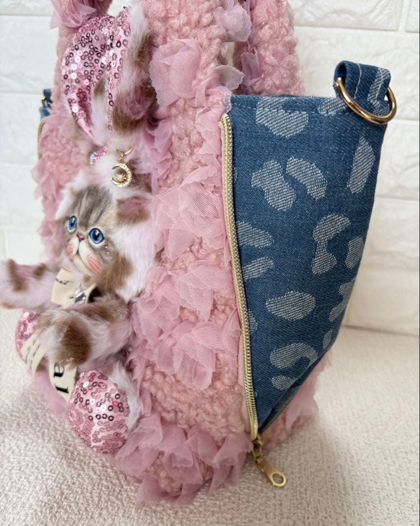 こ*り様 コヤンイサムチョン　サイドファスナーバッグ　ピンクボア　ルミちゃん　ヒ